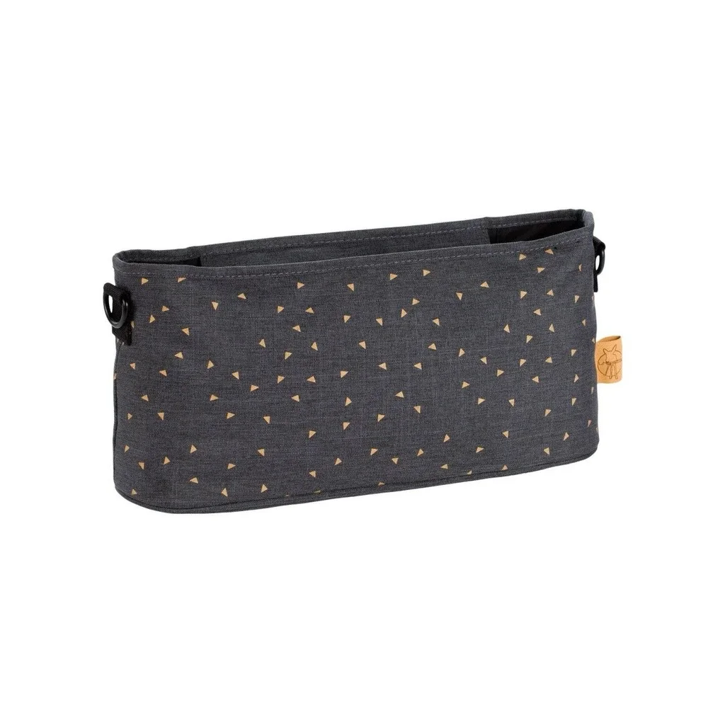 NEW Lässig Casual‎ Buggy Stroller Bag Organizer Hooks Gray Triangles